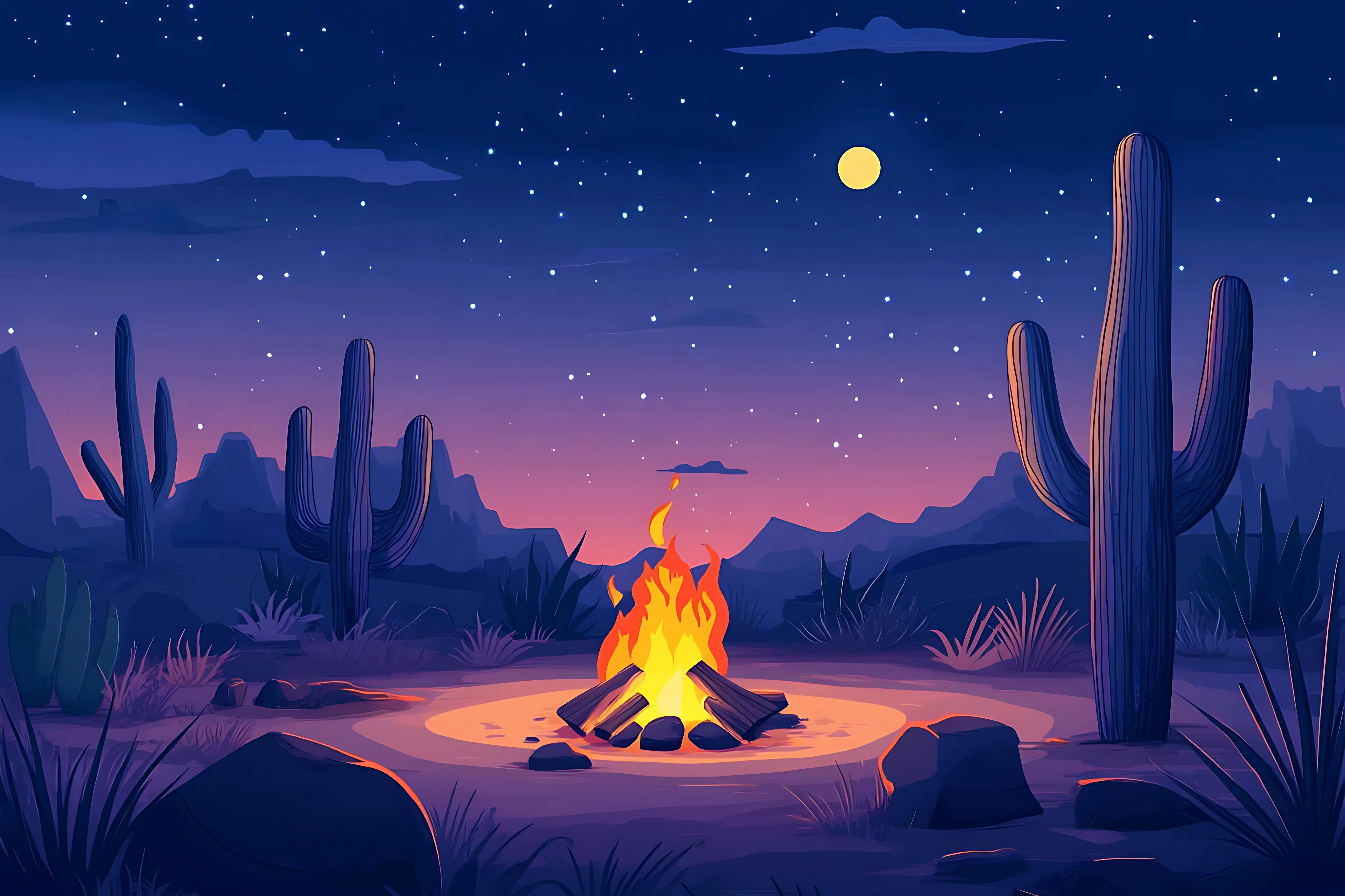 Desert night background